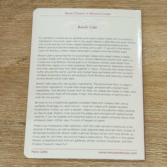 Paris Cafés: Recipes from the heart of Paris, Music by Paris Combo, 2012 - Picture 14 of 16